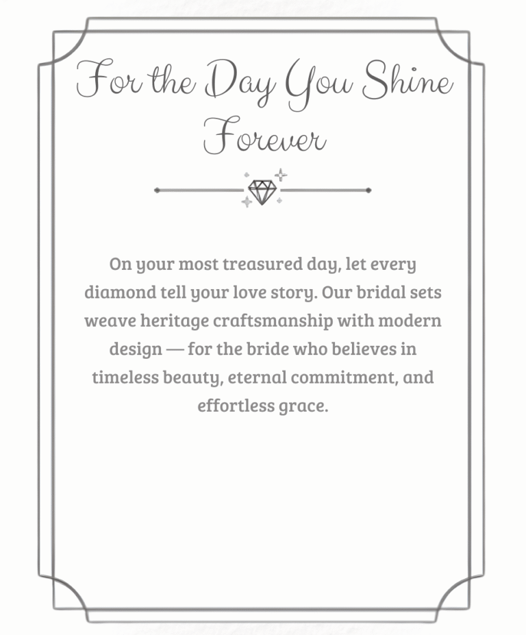 Diamond Bridal set card
